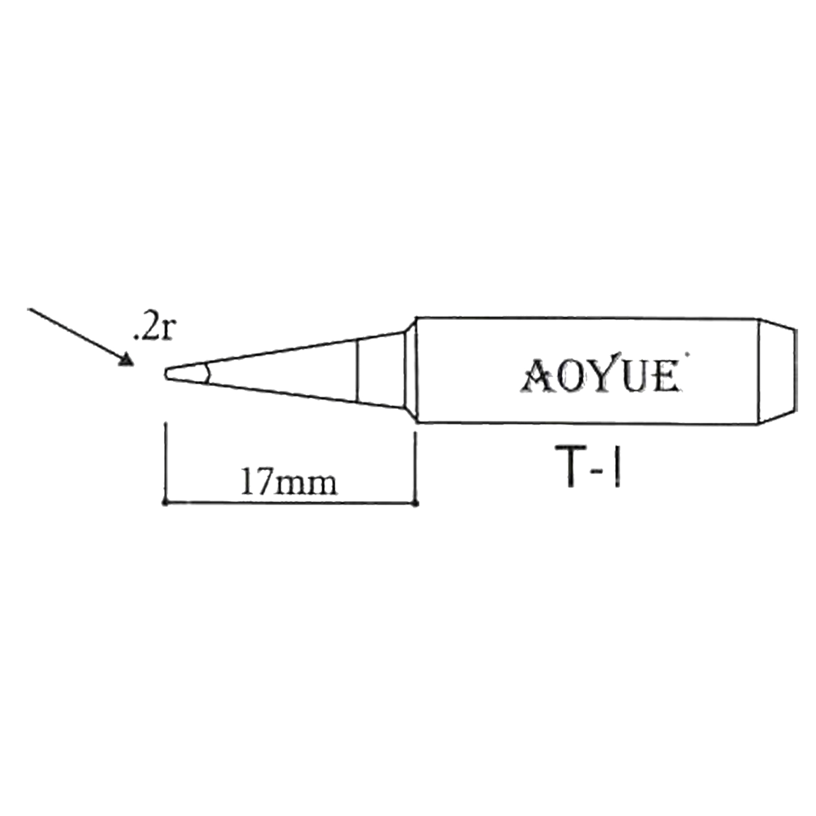 AOYUE T-I Lötspitze für Lötkolben R 0.2mm