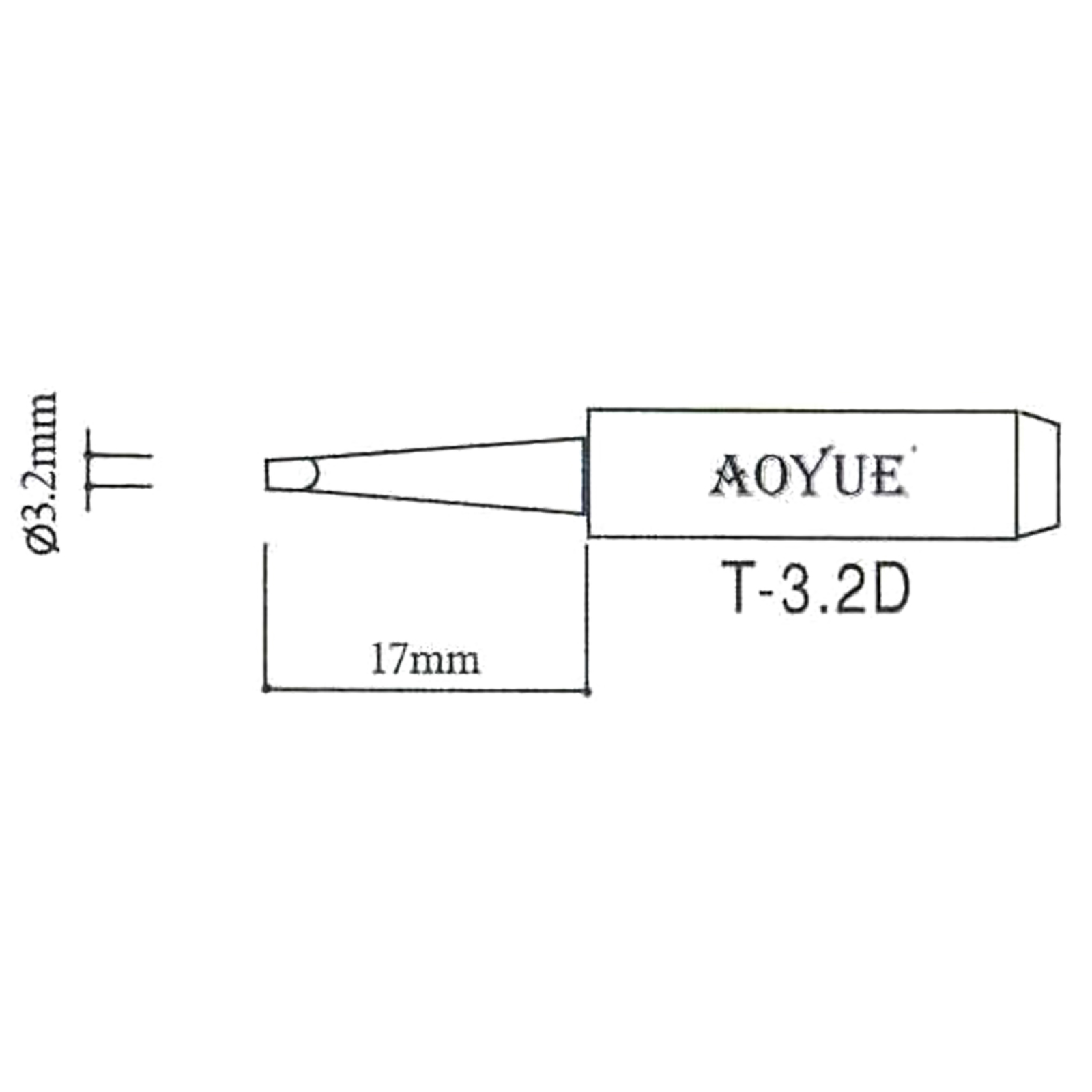 AOYUE T-3.2D Soldering Station Tip Ø3.2x0.5mm