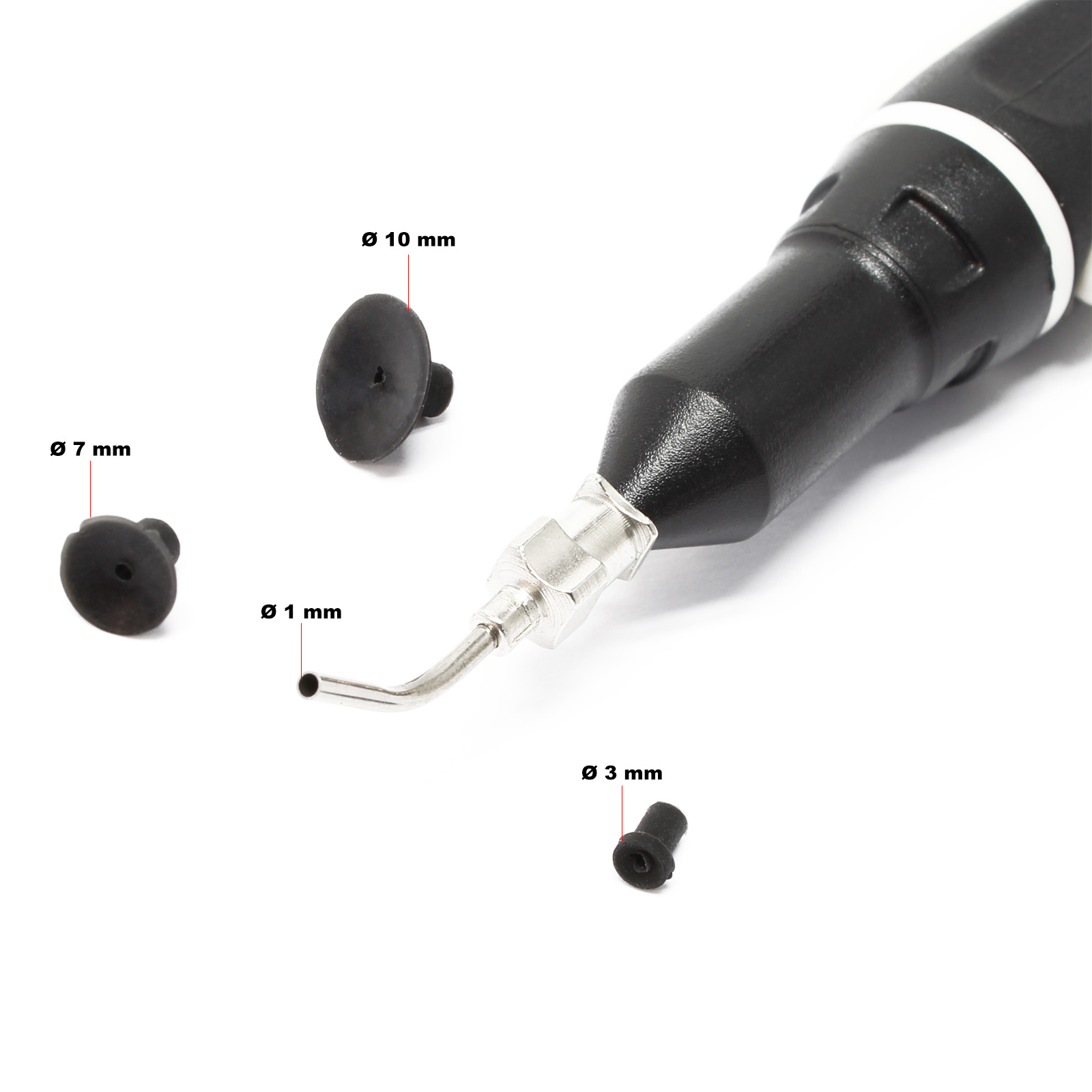 AOYUE 939 - Vacuum Suction Pen with three different suction heads