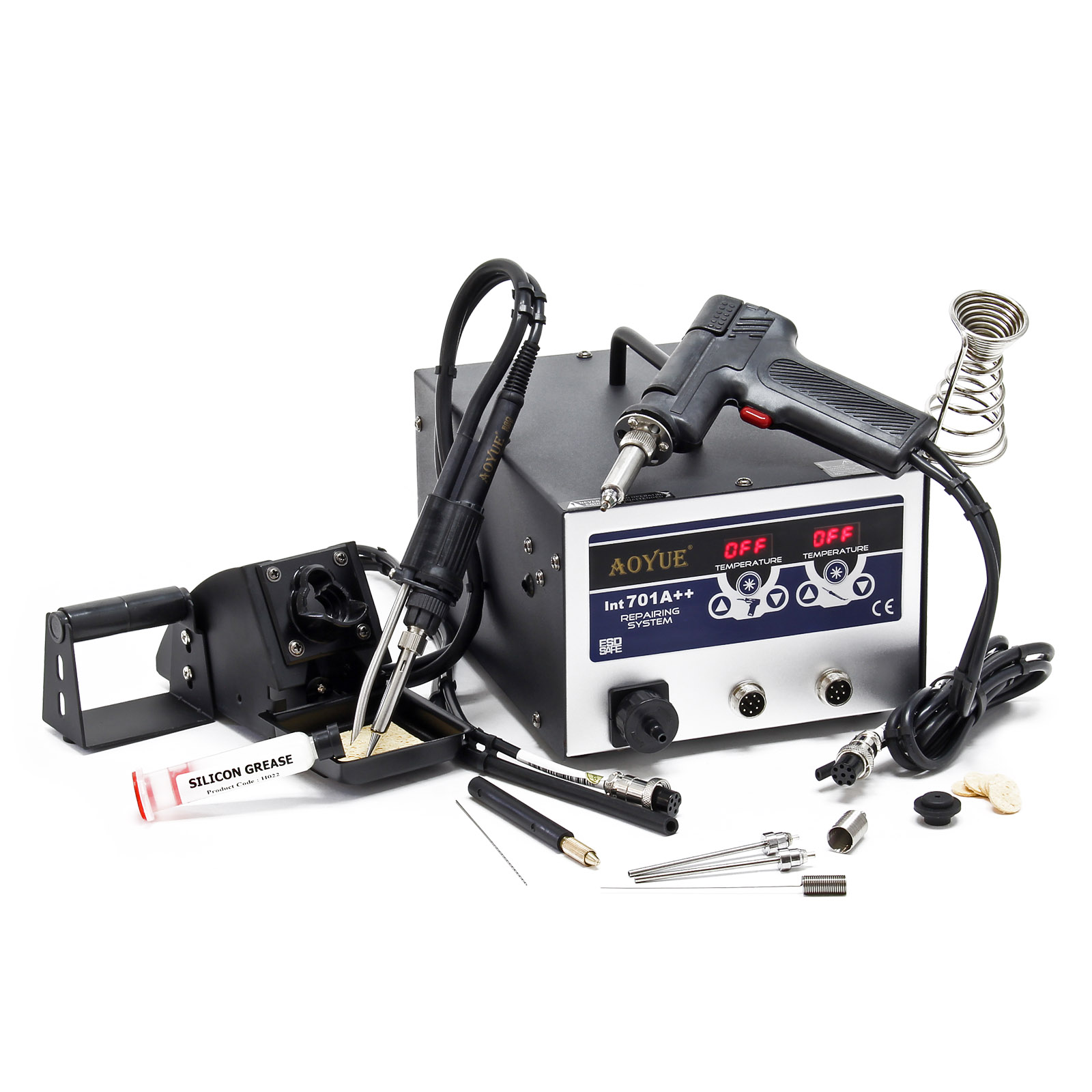 AOYUE Int701A++ Repairing-Station Desoldering Pump with Soldering Iron